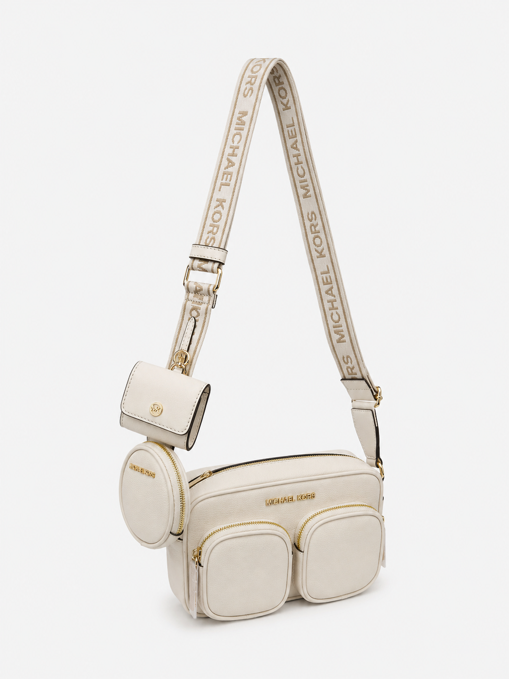 Bolso Crossbody Michael Kors c/accesorios ‘Beige’