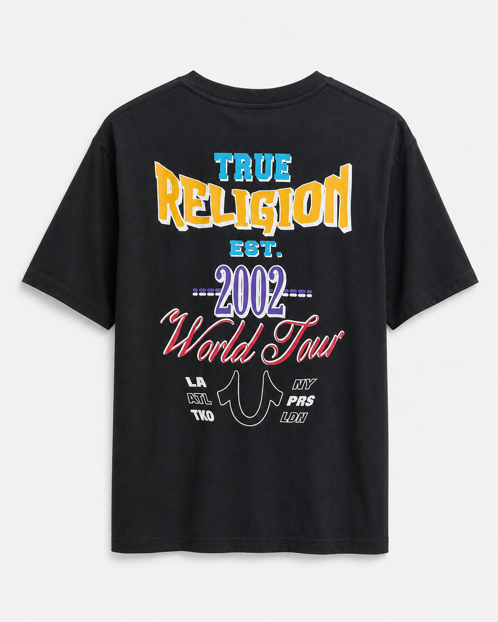 Polera True Religion multilogo back  ‘Negra’
