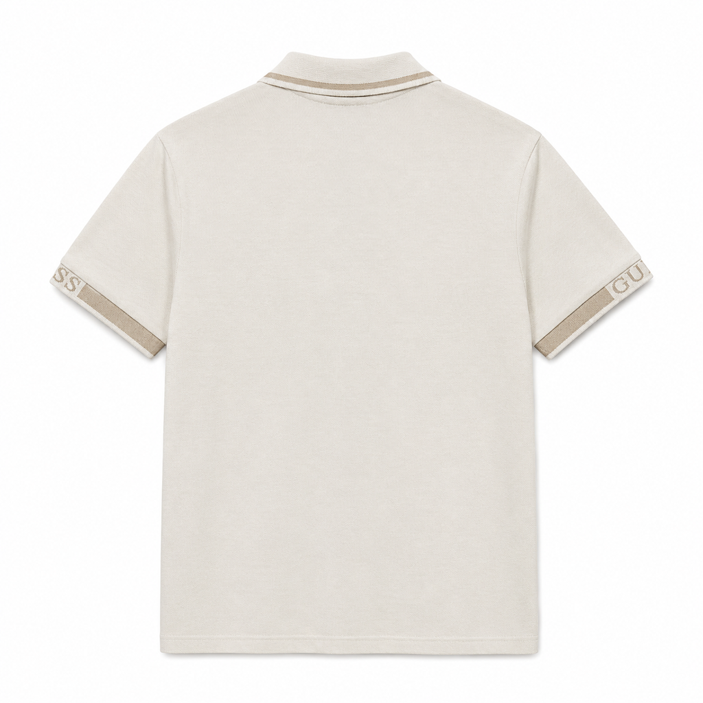Polera Polo GUESS Logos en manga 'Beige'