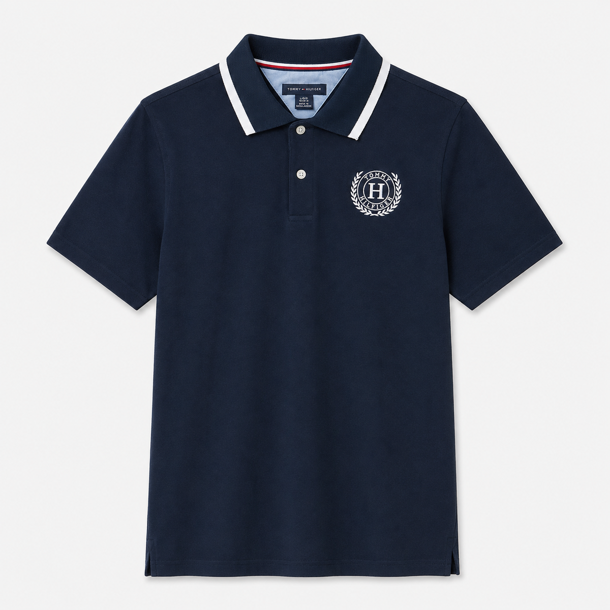 Polera Polo TOMMY HILFIGER Logo TH pecho 'Azul Ocuro'