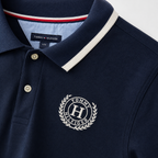 Polera Polo TOMMY HILFIGER Logo TH pecho 'Azul Ocuro'