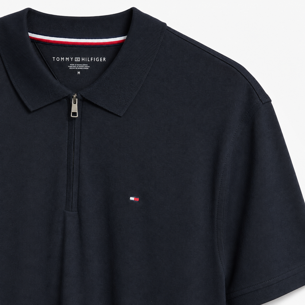 Polera Polo TOMMY HILFIGER Logo bordado c/cierre  'Azul Ocuro'
