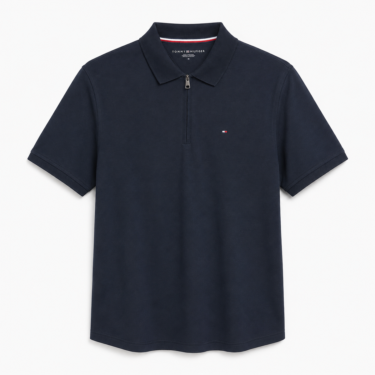Polera Polo TOMMY HILFIGER Logo bordado c/cierre  'Azul Ocuro'