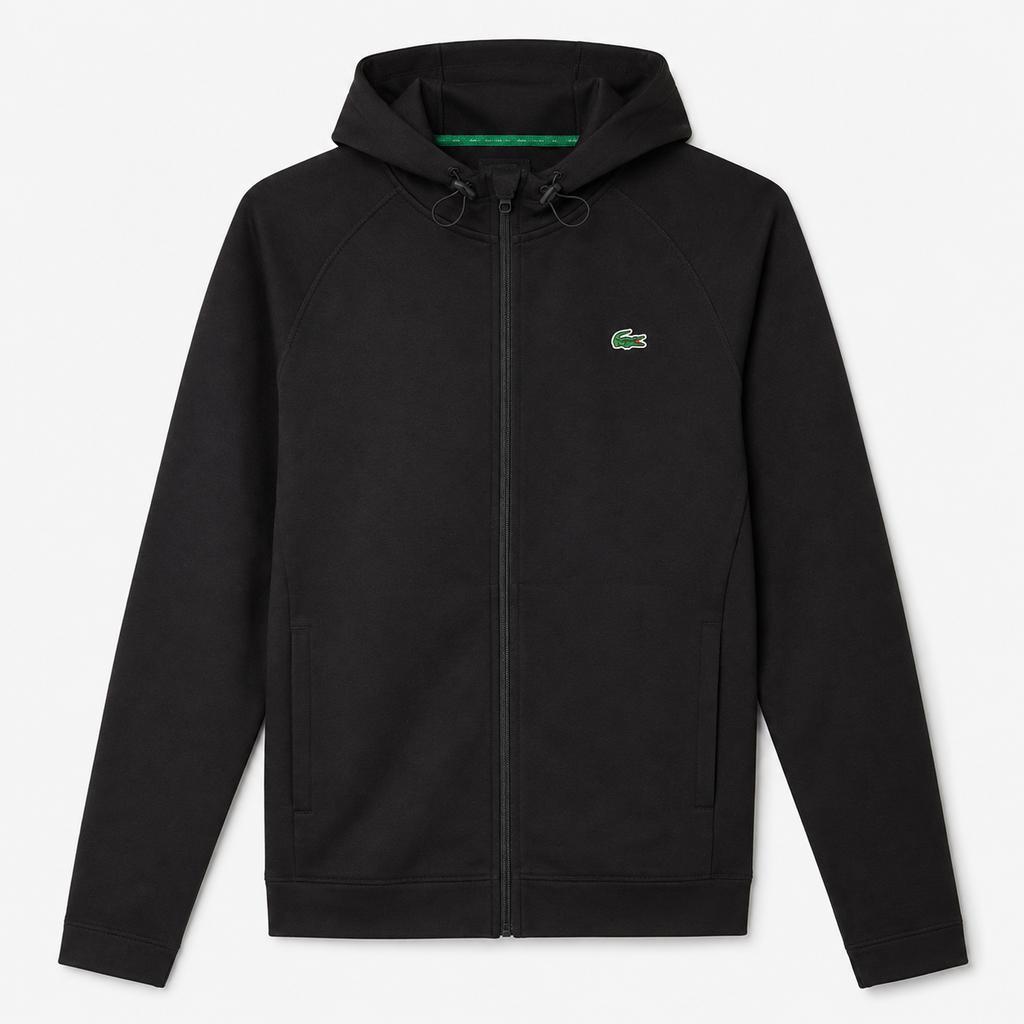 Poleron Lacoste Sport c/cierre ‘Negro’