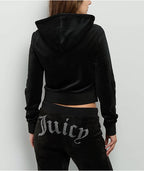 Poleron Juicy Couture C/capucha ‘Negro/Brillantes’