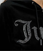 Poleron Juicy Couture C/capucha ‘Negro/Brillantes’