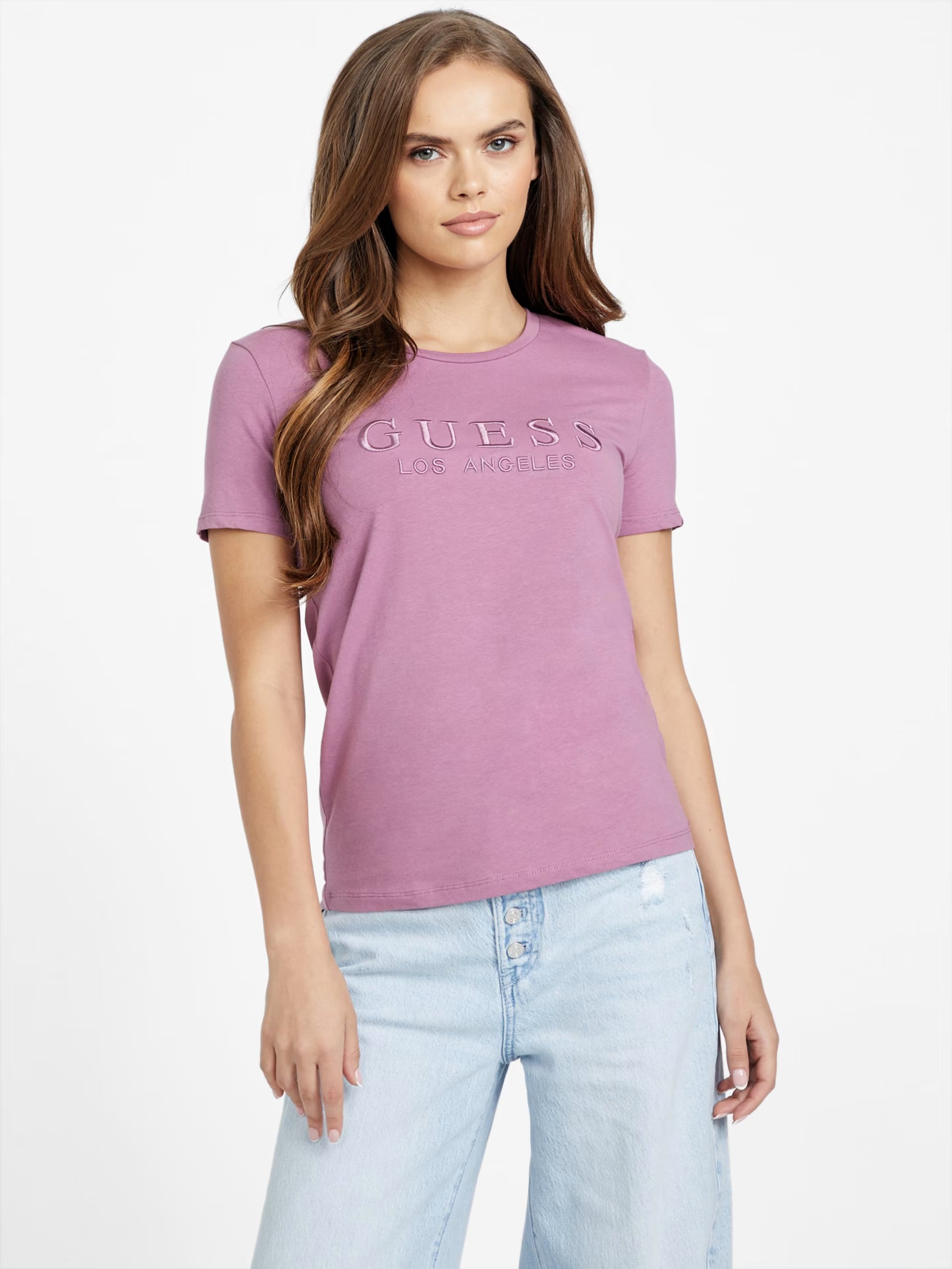 Polera Guess Logo bordado ‘Lila’